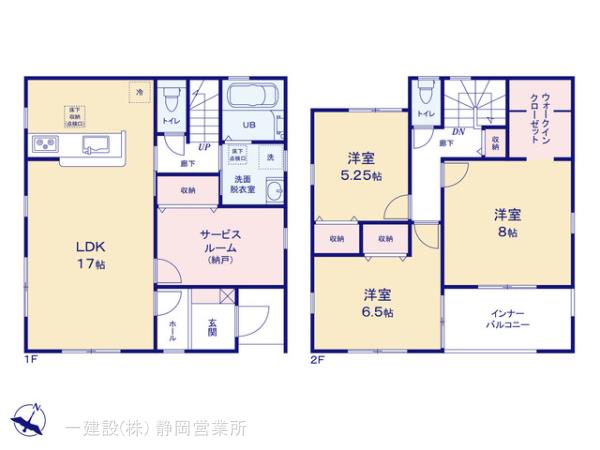 リーブルガーデン駿河区中島3期の見取り図