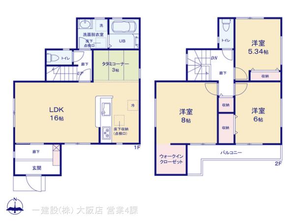 リーブルガーデン富田林錦織南一丁目３期の見取り図