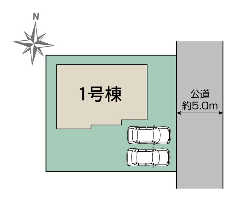 牛久市田宮町13期1棟現場 区画図