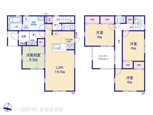 リーブルガーデン長浜市第１５神照町　の見取り図