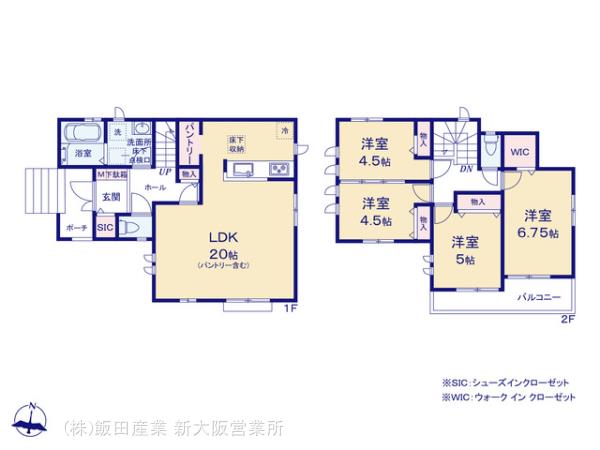 ハートフルタウン(新大阪)池田旭丘3丁目の見取り図