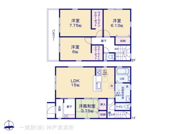 リーブルガーデン枚方市香里園桜木町の見取り図