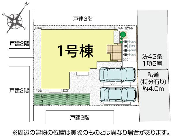 入間市東町5丁目1棟 区画図