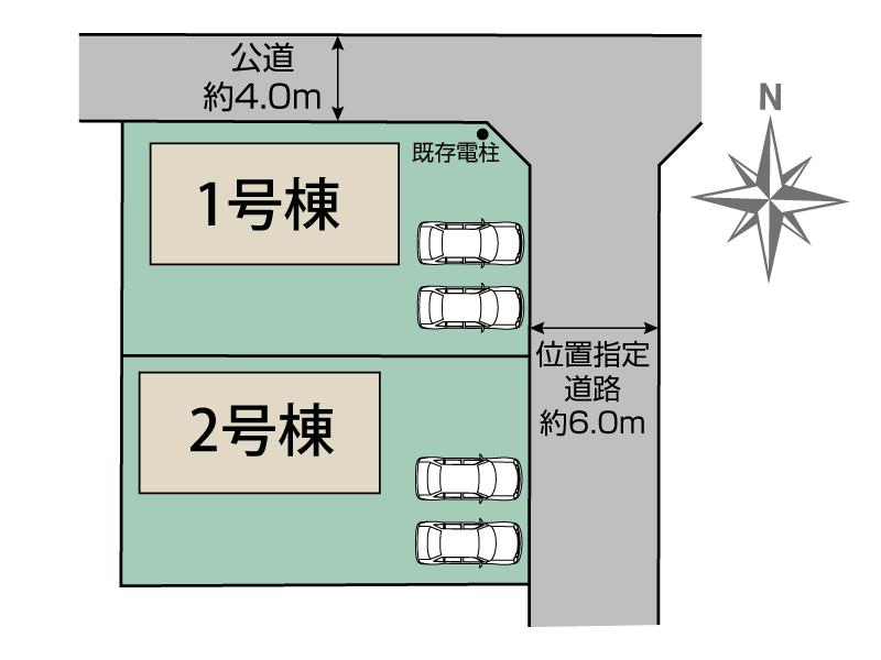 行田市谷郷2棟 区画図