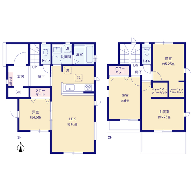 グラファーレ4293高知市介良乙７期２棟の見取り図