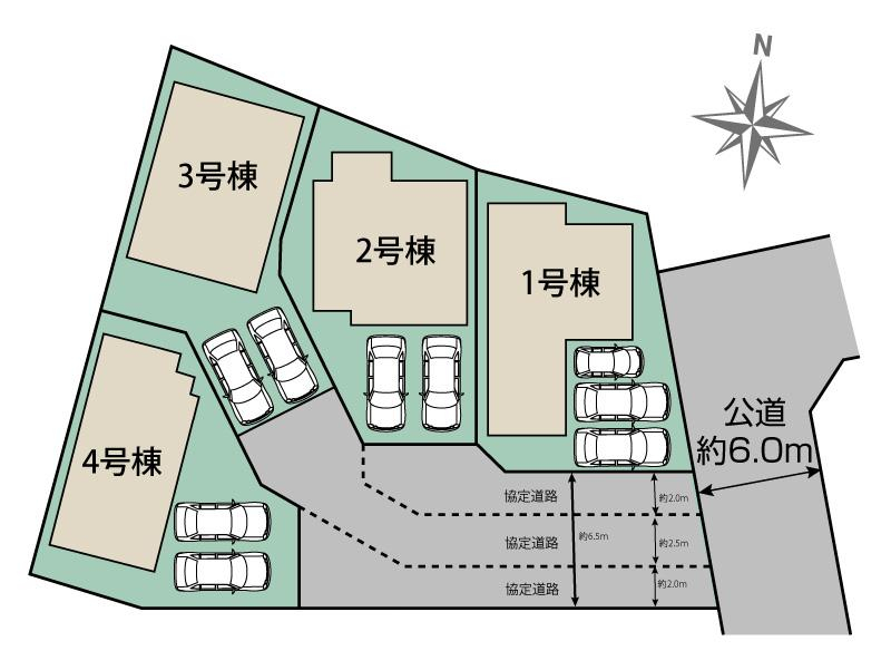 ブルーミングガーデン名古屋市守山区上志段味６期４棟の見取り図