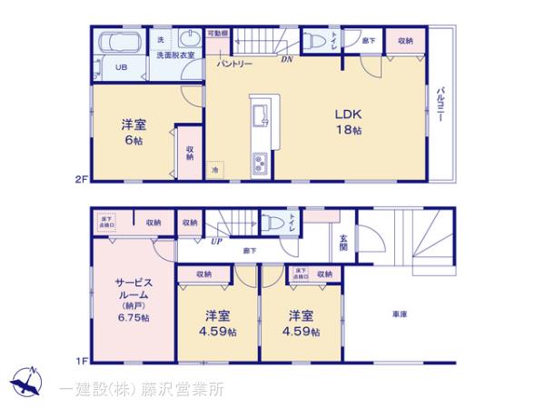 リーブルガーデン藤沢市石川５丁目の見取り図