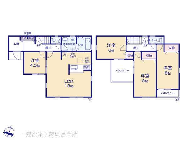 リーブルガーデン綾瀬市寺尾釜田２丁目第２の見取り図
