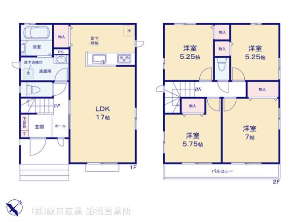 ハートフルタウン八千代市勝田台6丁目Ⅵの見取り図