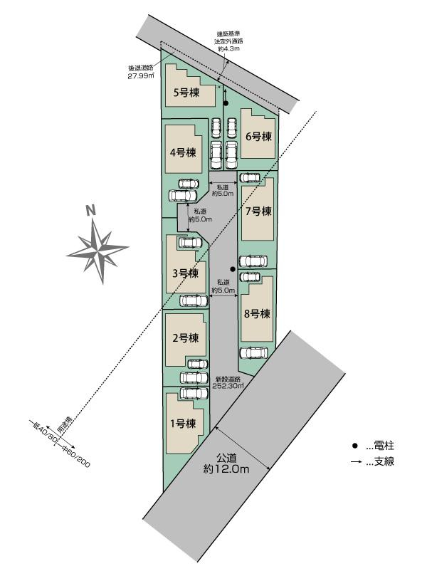 立川市西砂町5丁目8区画 区画図