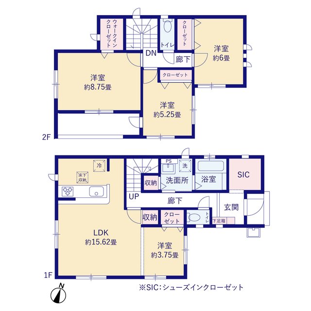 グラファーレ4171いわき市郷ヶ丘４期４棟の見取り図