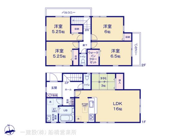 リーブルガーデン飯山満町２丁目の見取り図