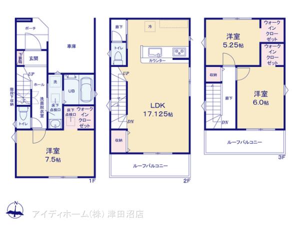 リナージュ船橋市夏見２２－１期の見取り図