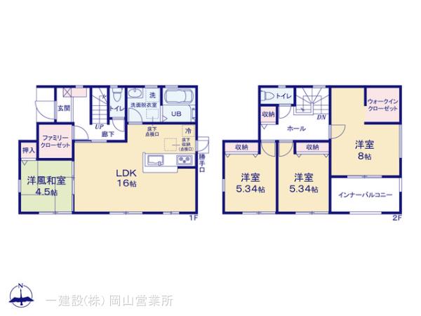 リーブルガーデン津山市押入の見取り図