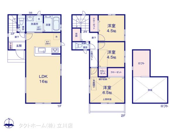 グラファーレ4113昭島市松原町２期２棟の見取り図