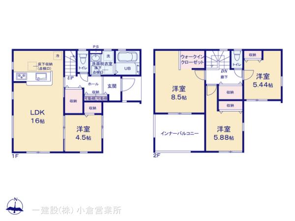 リーブルガーデン小倉南区上曽根第4の見取り図