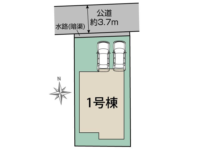 あま市小橋方郷中1棟 区画図