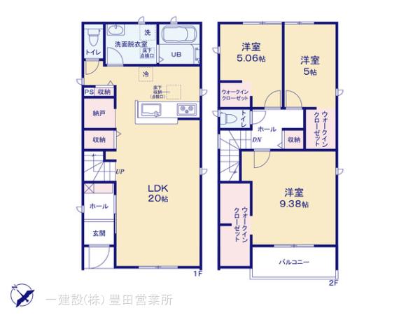 リーブルガーデン江南市飛高町泉の見取り図