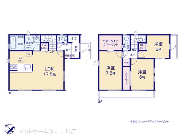 グラファーレ4013昭島市拝島町６期１９棟の見取り図