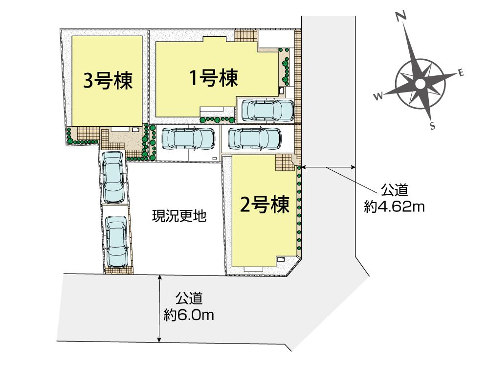 練馬区田柄4丁目3棟 区画図