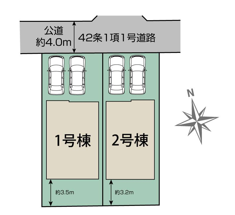 坂戸市中富町6期2棟 区画図