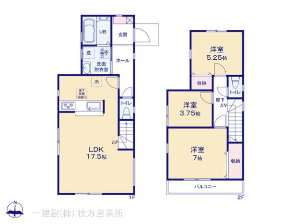 リーブルガーデン西京区松室北河原町の見取り図