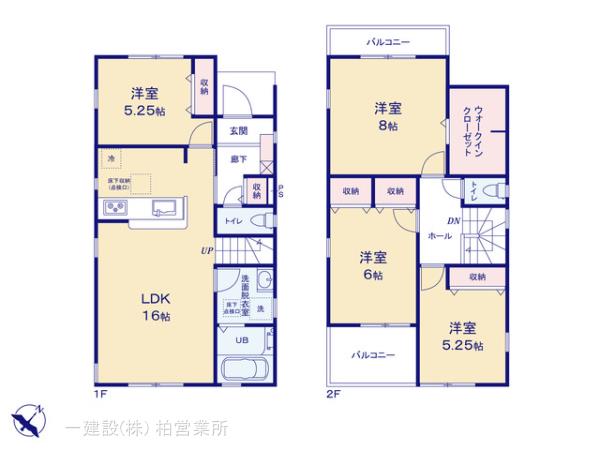 リーブルガーデン大穴南1期の見取り図