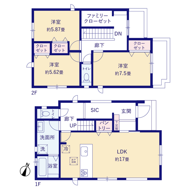 グラファーレ4222柏市豊四季１０期３棟の見取り図