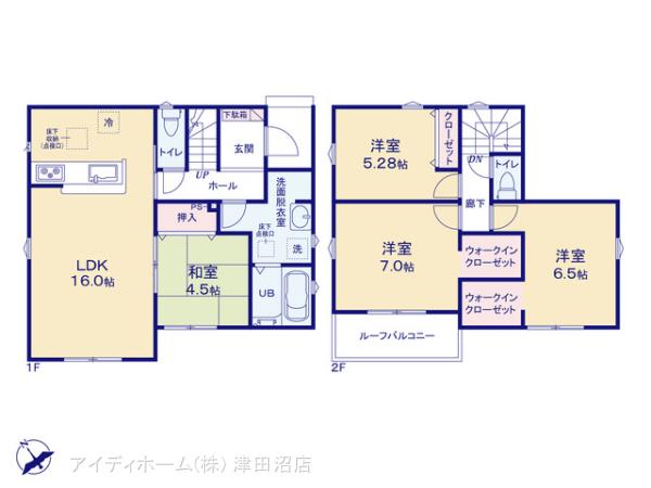 リナージュ船橋市前原東２３－１期の見取り図