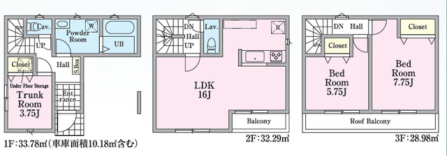 リナージュ新座市栄２３－３期の見取り図