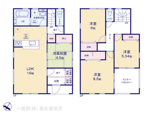 リーブルガーデン丸亀市土器町西第二の見取り図