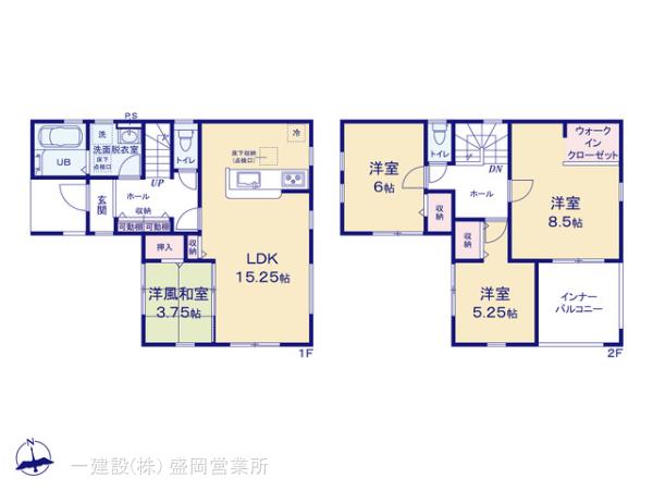 リーブルガーデン箱清水一丁目の見取り図