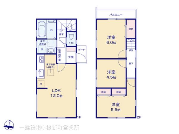 リーブルガーデン麻生区東百合丘1丁目の見取り図