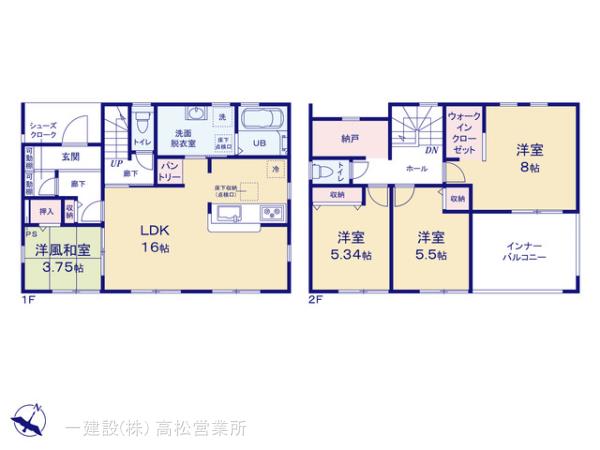 リーブルガーデン丸亀市金倉町第二の見取り図