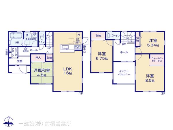 リーブルガーデン富岡市上高瀬の見取り図