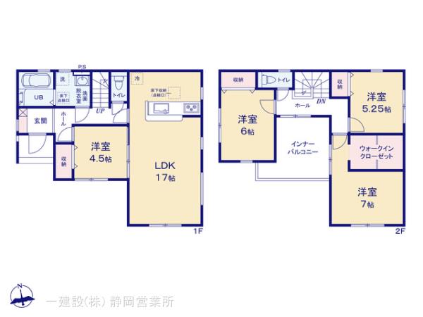 リーブルガーデン焼津市東小川１丁目の見取り図