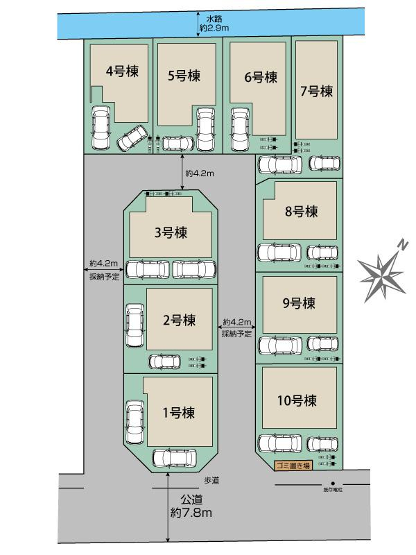 志木市上宗岡4丁目全10区画 区画図