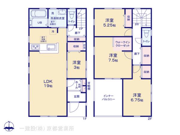 リーブルガーデン亀岡市千代川町小林３期の見取り図