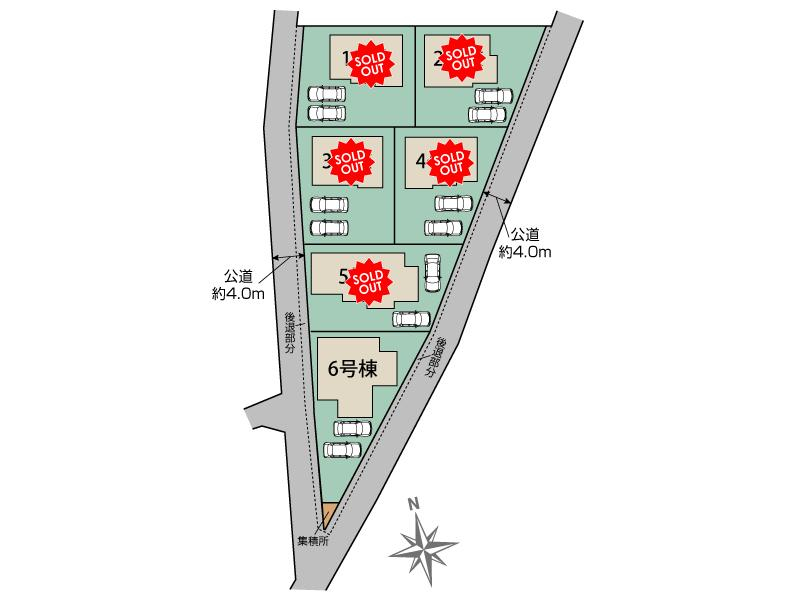 ブルーミングガーデン水戸市大塚町６棟の見取り図