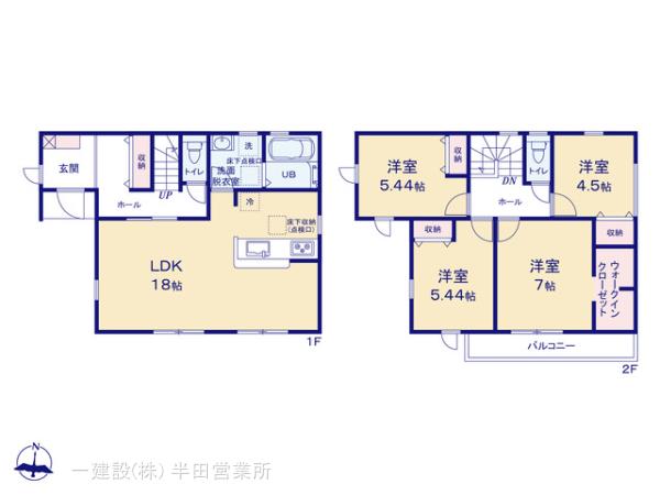 リーブルガーデン東海市富木島町石ヶ根の見取り図