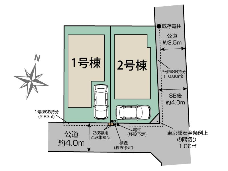 杉並区成田東1丁目2棟 区画図