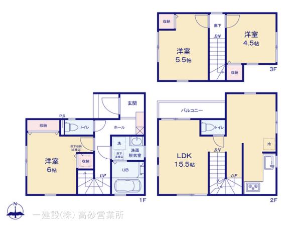 リーブルガーデン足立区神明南１丁目２期の見取り図