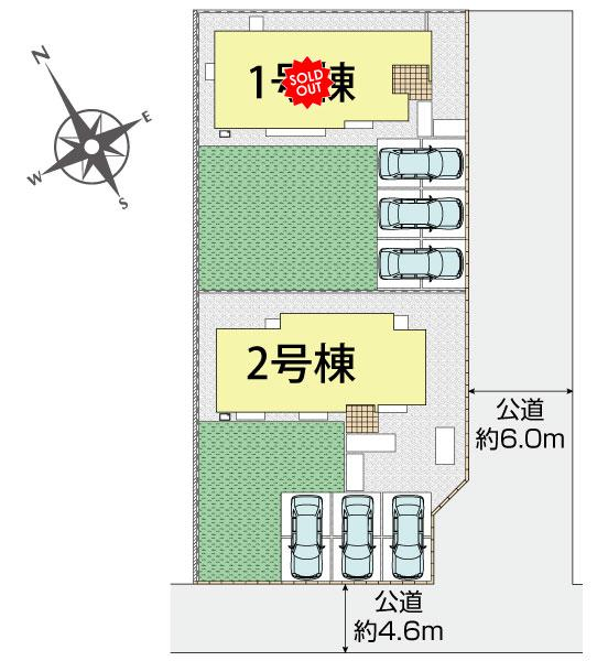 南アルプス市東南湖2棟 区画図