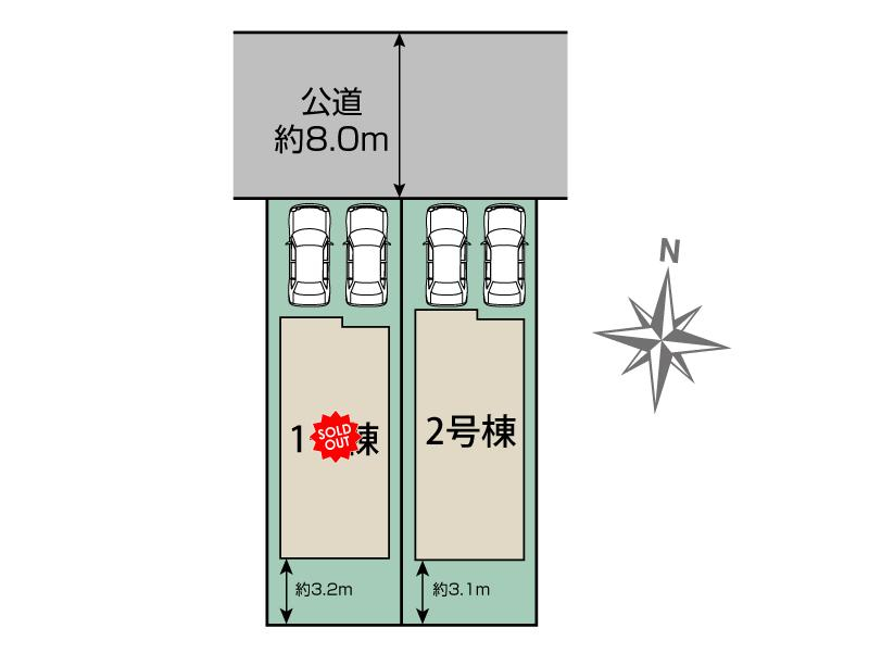 ブルーミングガーデン札幌市厚別区厚別東４条５丁目３期２棟の見取り図