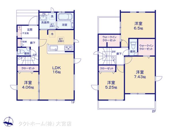 グラファーレ4208さいたま市二ツ宮３期５棟の見取り図