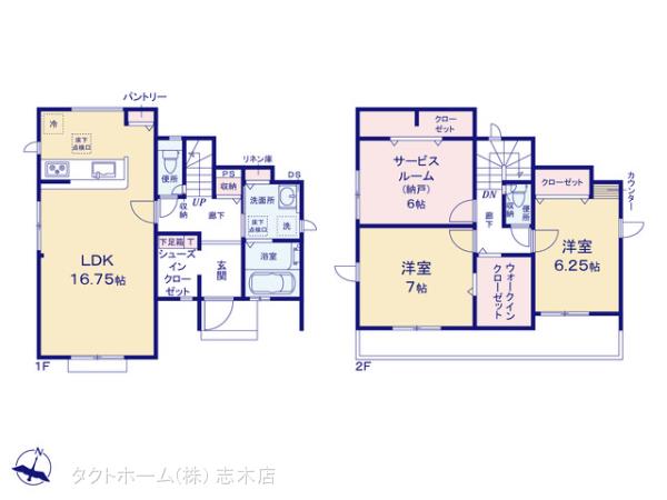 グラファーレ4287新座市馬場１２期３棟の見取り図