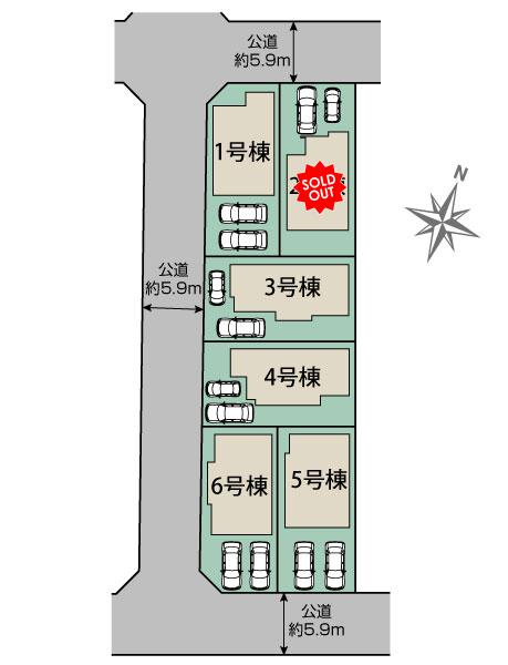 藤沢市石川4丁目6棟 区画図