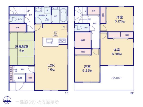 リーブルガーデン桜井市戒重６期の見取り図