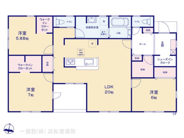 リーブルガーデン中央区中里町３期の見取り図