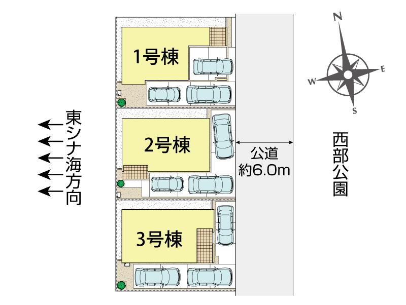 読谷村渡慶次3棟 区画図